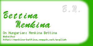 bettina menkina business card